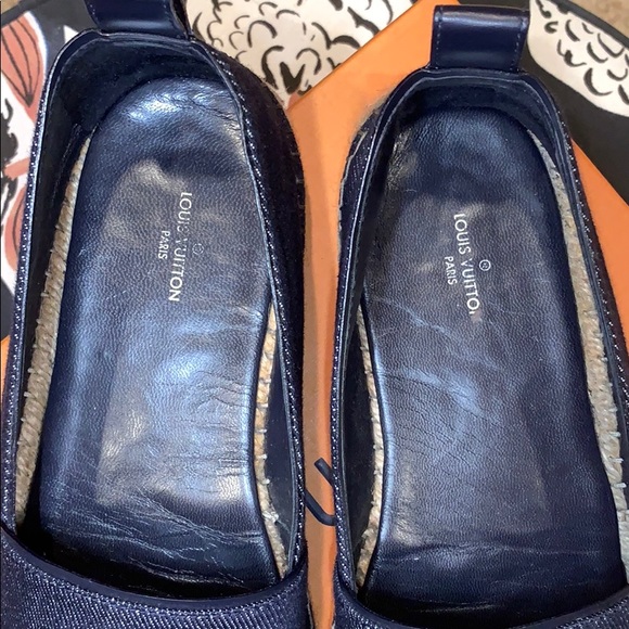 ❌SOLD❌on Ⓜ️ LV Denim Blue Espadrilles Flats - Picture 2 of 8